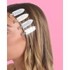 xo, Fetti Bride Beauty Clips - 4 pc | Bachelorette Party, Blue White Bridal Hair Clip, Wedding Get Ready With Me, Bridal Shower Favor, Wedding Accessory