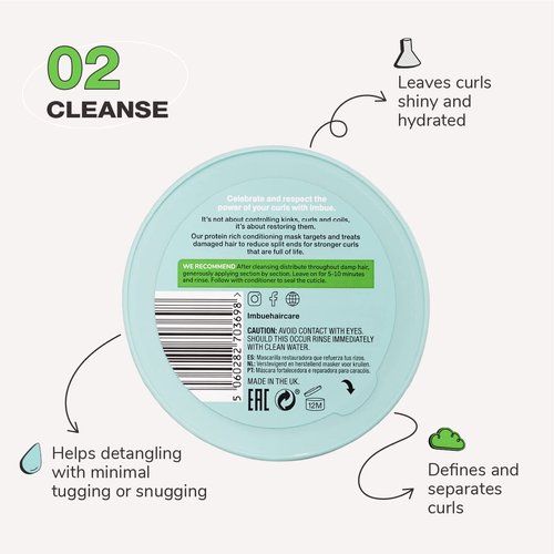 Imbue Curl Restoring Intensive Mask 10.1 fl oz - Deep conditioner protein mask | Curly Girl Compliant + Vegan