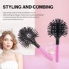 Hulyfw Hair Brush, 3D Round Curl Hair Brushes, Spherical Shape Styling Detangling Hairbrush for Women, Salon Round Hair Curling Curler for Curly/Long/Wet/Dry Hair