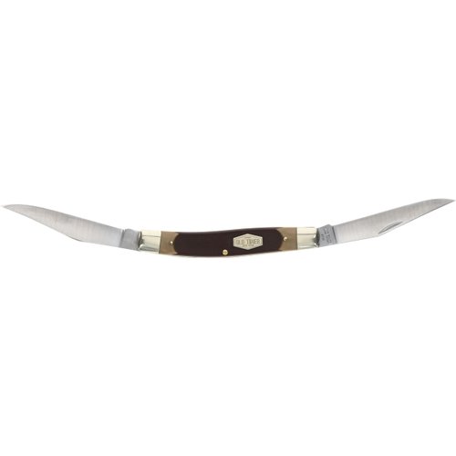 Old Timer 77OT Muskrat 6.9in Traditional Folding Pocket Knife with 2 High Carbon Stainless Steel Blades, Ergonomic Sawcut Handle, and Convenient Size for EDC, Hunting, Camping, Whittling, and Outdoors