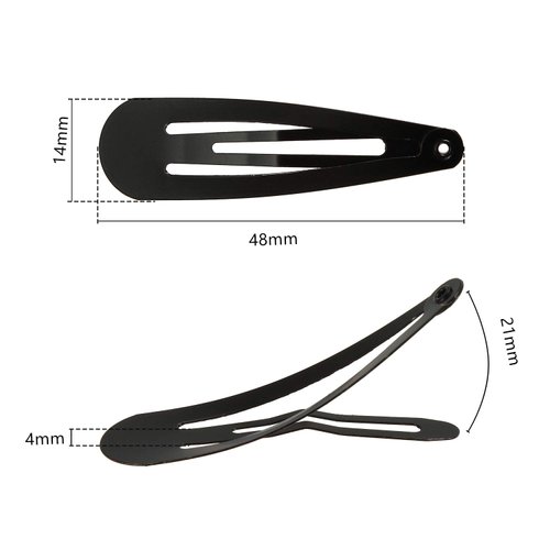 YOPAY 200 Pack Snap Hair Clips for Kids, Girls, Women, 2 Inch Metal Hair Snap Barrettes Pins, No Slip DIY Hair Tools Accessories