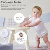 FOUKWAKC Baby Monitor with Camera and Audio, 2K WiFi Indoor Video Baby Camera with Mount, Motion & Cry Detection, Temp & Humidity Sensor, Night Vision, 2 Way Audio, 4 Lullabies, APP Control