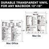 Mac Shortcut Sticker - Mac OS Shortcuts Sticker (M1+Intel) + Word/Excel, Laptop Keyboard Shortcuts Stickers for MacBook, Compatible with 13-16 Inch MacBook Air/Pro
