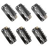 20 Pieces Hair Extension Clips U-Shape Stainless Steel Snap Clips for Wig Accessories Wig Making Tools (Black)