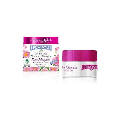 I Provenzali Organic Face Cream Nourishing Rosa Mosqueta 50 ml, 1.6 Fl Oz, made in italy [italian import]