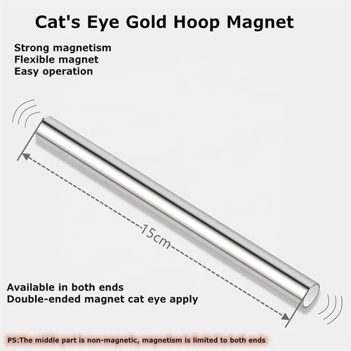 Cat Eye Magnet for Nail Double Ended Design Long Strong Magnetic Nail Magnetic 3D Cat Eyes Nail Art Magnetic Strong Pen 1 Piece