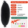Kaidene Springy Afro Twist Hair 24 Inch Marley Twist Braiding Hair 8 Packs Kinky Twist Hair for Passion Twist Hair Pre Fluffed Afro Spring Twist Hair Soft Kinky Curly Braiding Hair for Twisting