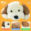 BELLOCHIDDO 15.7 inch Plush Toys, Cute Dog Stuffed Animals Shape Big Hugging Pillow Soft Toy, Super Soft Cartoon Toy Gifts for Bedding Kawaii Pillow （Brown）