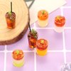6 Set Miniature Iced Coffee Cups for Dollhouse Miniatures Mini Drinks for Doll House Tiny Cups for Mini Kitchen Accessories Mini Coffee Shop