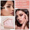 IONSGAKO 2PCS Fairy Pink Highlighter Makeup Palette Face Powder Highlighters Iluminadores De Maquillaje Shimmer Glitter Diamond Highlighter Blush Powder Makeup Palette
