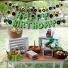SUNBEAUTY Green Tractor Happy Birthday Banner Set with Tractor Garland Banner for Tractor Farm Themed Birthday Party Supplies Decorations | Pre-Strung