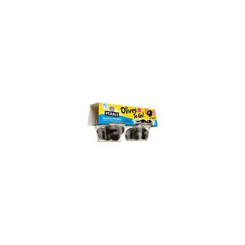 Pearls Olives To Go Black Pitted Olives 1.2 oz 4 pk