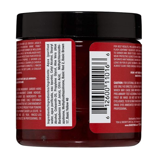 MANIC PANIC Infra Red Hair Dye - Classic High Voltage - (2PK) Semi Permanent Hair Color - Deep Mahogany Red Shade - For Dark & Light Hair – Vegan, PPD & Ammonia Free - For Coloring Hair on Men & Women