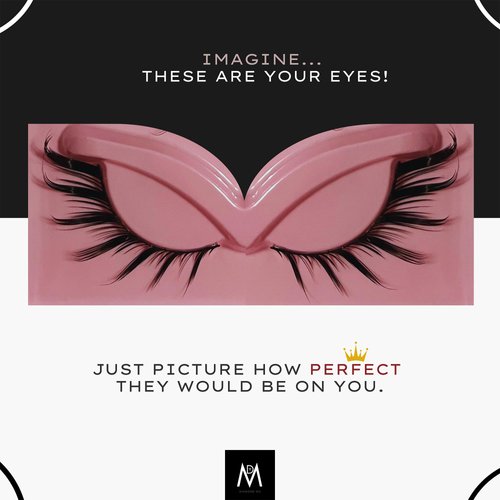 Cat Eye Lashes Mink Magnetic Eyelashes Natural Look 3D Curl Winged Natural Durable Makeup Realistic Self Adhesive Messy End Eye Elongated Thick False Eyelashes Soft Fake Lashe (5 Pairs Pack) (Style 2)