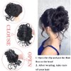 Uotp Claw Synthetic Hair Bun Messy Curly Hair Bun Chignon Elastic Ponytail Scrunchy Hair Band Hair Pieces Hair Ring Wrap For Women Hairpins (#2)