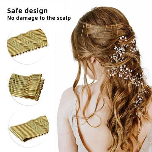 Guokoo 300 Pcs Hair Pins Kit, 100 Pcs 2 Inch Bobby Pins Black Blonde Brown Silver, 200 Pcs Black Rubber Bands for Hair, Hair Accessories for Women and Girls of All Hair Types
