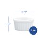 HIC Kitchen Mini Butter Crock Ramekin Set, Fine White Porcelain, 1-Ounce, Set of 6
