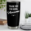 SANDJEST Thank You for Being Awesome Tumbler Gift Set - Birthday, Christmas, Appreciation Inspirational Gifts for Women, Men, Coworkers - 20oz Stainless Steel Insulated Coffee Travel Mug