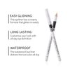 Go Ho 12 PCS White Eyebrow Eyeliner Pencils,White Eyeshadow Makeup Pen,Sweatproof Eye Highlighter Makeup Pencil,Long-lasting Nice Color Eye Brow Gel Pen,Brow Tint Pencils（White）