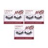 i-Envy 3 Pairs False Eyelashes Matte 3D Collection, Invisible Band, Soft & Matte Finish