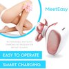 Meeteasy Electric Leg Shaver for Women - Rechargeable Painless Lady Razor for Leg Face Lips Body Underarms Armpit - Female Cordless Bikini Trimmer