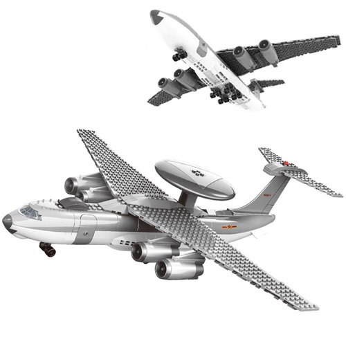 Naniutoy Early Warning Aircraft Air Force Building Block Set,Military Fighter Air Force,WW2 Military Airplanes Model,Aircraft Plane Brick Building Set Toy Gifts for Kids and Adults,199PCS