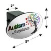 Autism Acceptance Tree of Life with Hearts Oval Tow Trailer Hitch Cover Plug Insert