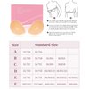 PHODIL Sticky Strapless Bra, Invisible Push Up Adhesive Bra,Backless Silicone Bras Washable for Women with Nipple Covers（Creme/C）