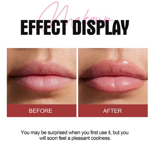 Tiejdhr 6 Colors Lip Plumper, Hydrating & Smooth Lip Wrinkles, Enhancing Plump Effect for Fuller Lips High Shine Lip Glaze Long Lasting Nourishing Lip Plumper for Women Girls (# 06)