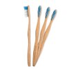 Woobamboo Bamboo Toothbrush 4 Pack - Adult - Super Soft BPA Free Nylon Bristles - Eco-Friendly, Biodegradable, Compostable, Vegan