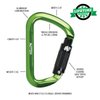 Notch 'D' Aluminum Carabiner (36678)
