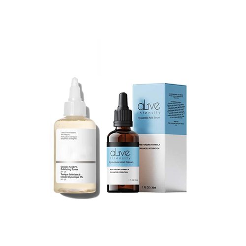 Glycolic Acid 7% Exfoliating Toner with Alive Intensity Hyaluronic Acid Serum