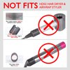 Magnetic Hair Dryer Filter Replacement for Dyson Supersonic HD01 HD03 HD08 HD15 Hair Dryer Attachment, Hair Dryer Outer Filter Spare Parts with Brush (Metallic Gray)