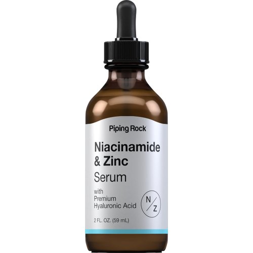 Piping Rock Niacinamide and Zinc Serum | 2 fl oz | Hydrating Facial Toner | with Hyaluronic Acid | Free of Parabens, SLS & Fragrances