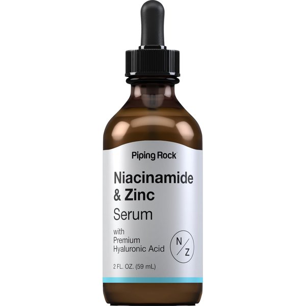 Piping Rock Niacinamide and Zinc Serum | 2 fl oz | Hydrating Facial Toner | with Hyaluronic Acid | Free of Parabens, SLS & Fragrances