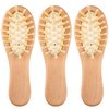 3pcs Mini Hair Wooden Hair Brush Mini Bamboo Hairbrushes Combs Cushion Hair Brush Scalp Massage Comb