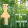 OIIKI Bamboo Combs for Afro Hair, Beard Pick for Men, Wide Tooth Comb for Curly Wavy Thick Long Hair, Women's Hair Styling Accessories (2pcs)
