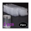 MSUIINT 50 Pcs Clear Acrylic Model Car Display Case, 8.2X4X3cm Self-Assembly Counter Showcase Stand Model Car Wheels Exhibition Box Countertop Showcase for Home Cabinet Collectibles