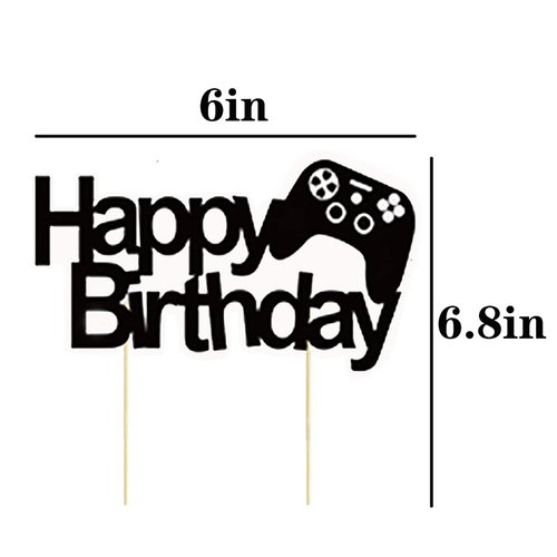 GOTPASS 11 Pcs Video Game Cake Topper Video Game Theme Cake Decoration for Man Or Kids Birthday Party Supplies