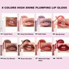 Rose Tan lip plumper gloss Tinted Glitter Lipgloss Lip Oil Teens Moisturizing Lipstick Lip Balm High Shine And Vegan Plumping Lip Gloss For Women Girls Long-Lasting Dry Lip Care Lip Gloss 05