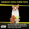 Star Wars for Pets 2piece Multipack Dog Toys, YODA and Chewbacca Bobo Style Dog Toys | Star Wars Plush Toys Fabric Plush Dog Toy, Squeaky Star Wars Plush Toys for All Dogs