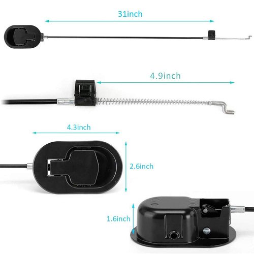 ttmagic Metal Recliner Handle Replacement Parts with Cable, Couch Release Lever Pull Handle, Fits Ashley and Most Recliner Sofa Brand, Exposed Cable Length 4.9inch