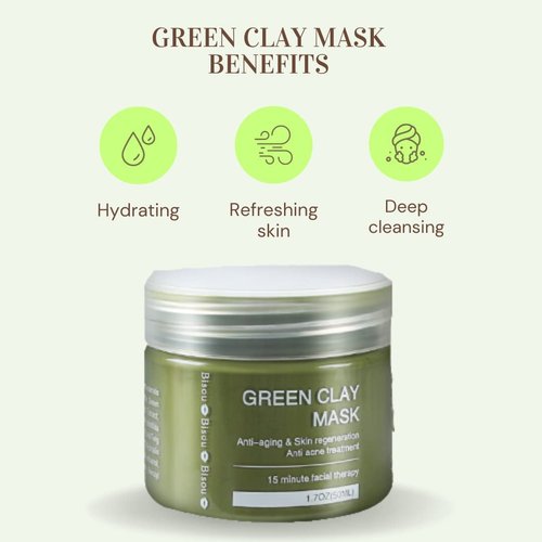 Bisou Bisou Bisou Clay, Dead Sea Mud & Charcoal Gel Face Mask Trio With Applicator, Deep cleansing Clay and Mask Applicator, Facial Therapy PH Balanced Hypo-allergenic