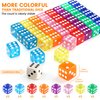 GWHOLE 40 Pieces 6-Sided Game Dice Set, 8 Translucent Colors Dice for Board Games and Teaching Math