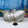 3D Printed Cherry Blossom Dragon with Dragon Egg, 12" Articulated White and Black Cherry Blossom Dragon, Home Decor Executive Desk Toys,Fidget Toys for Autism/ADHD D030-WHT