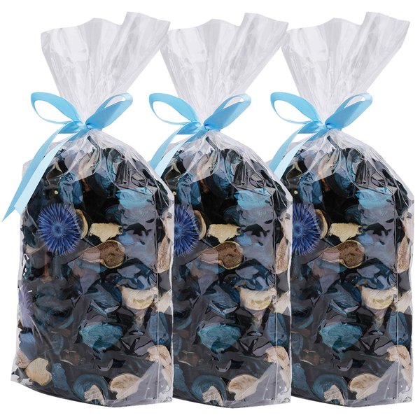 Yesland 3 Pack Potpourri Bag, Ocean Scent Fresh Perfume Sachet of Dried Flower Petals, Perfect Bowl and Vase Decorative Filler for Home & Office, 5oz (Blue)