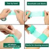 16Pcs Disposable Cohesive Tattoo Grip Cover Wrap, Self Grip Roll Elastic Bandage Handle Grip Tube