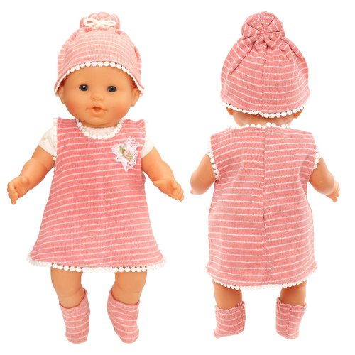 Baby Doll Clothes 1 Set Outfits Cute Handmade Dress Suit for 14 to 16 Inch Baby Doll Baby Clothing Set Children Gift