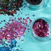 Moon Glitter Holographic Glitter Shapes 100% Cosmetic Glitter for Face, Body, Nails, Hair and Lips - 0.10oz - Silver