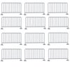 Set of 12 Silver Guardrails for Wrestling Action Figures